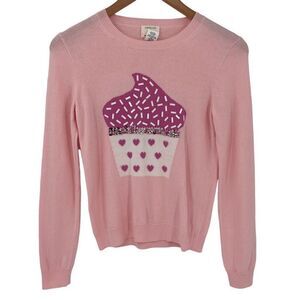 Crewcuts Factory‎ Sequin Sprinkles Cupcake Crewneck Sweater Girls Size 14 Pink
